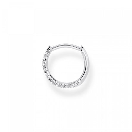 Thomas Sabo Single Hoop Earring White Stone Silver 13,5mm