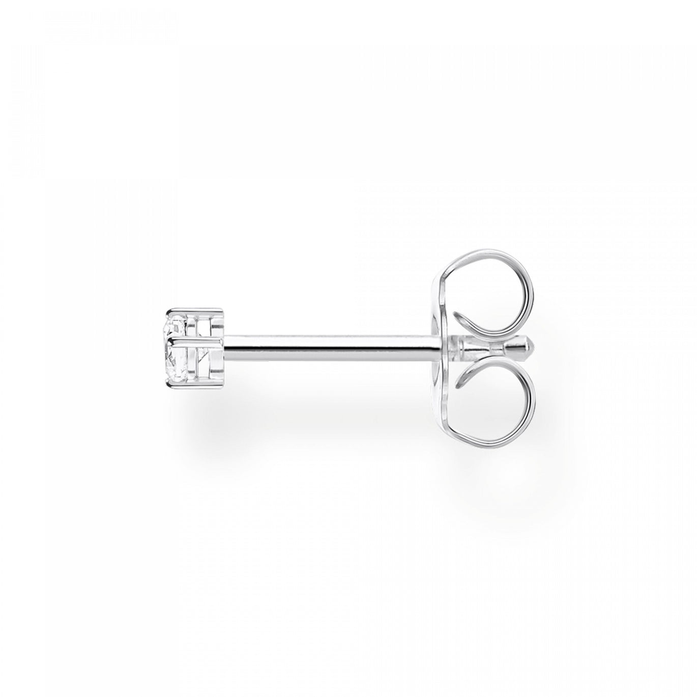 Thomas Sabo Single Ear Stud White Stone Small Silver