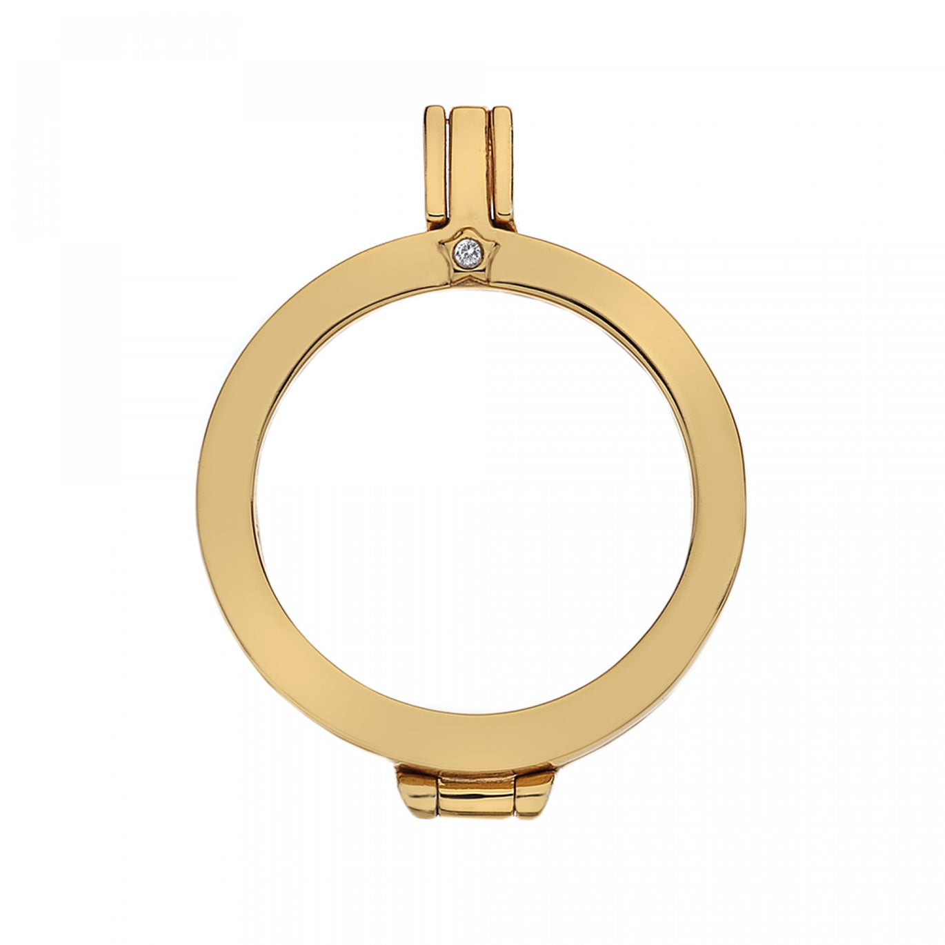 Hot Diamonds Emozioni Yellow Gold Reversible Coin Keeper - 25mm
