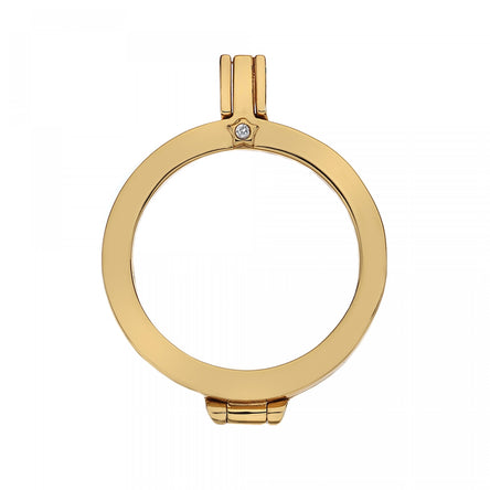 Hot Diamonds Emozioni Yellow Gold Reversible Coin Keeper - 25mm