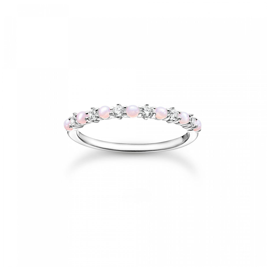 Thomas Sabo Pink and White Stones Ring