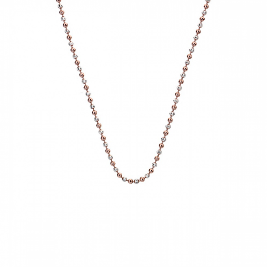 Emozioni/ Anaïs Silver And Rose Gold Ball chain