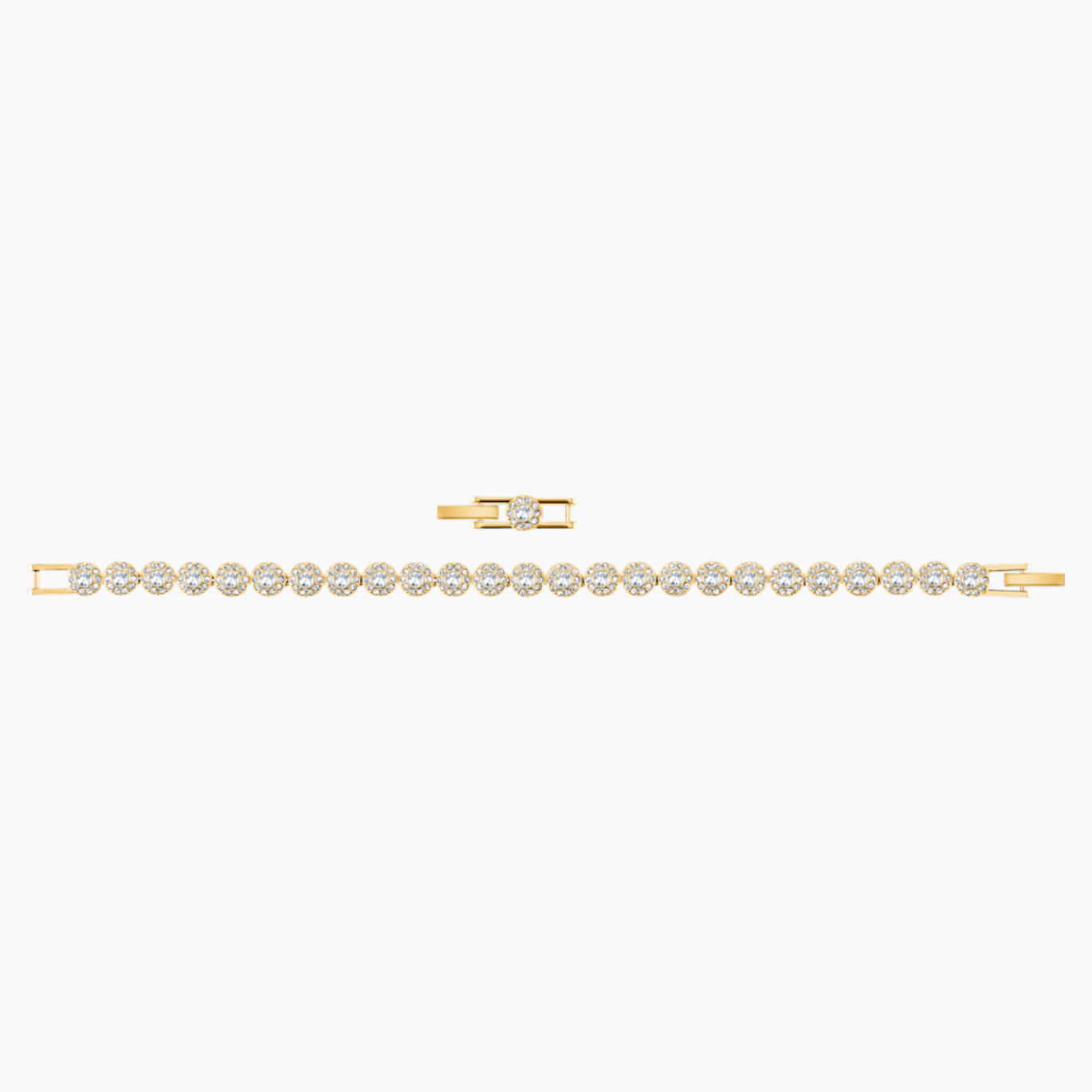 Swarovski Angelic Bracelet, White, Gold Tone Plated