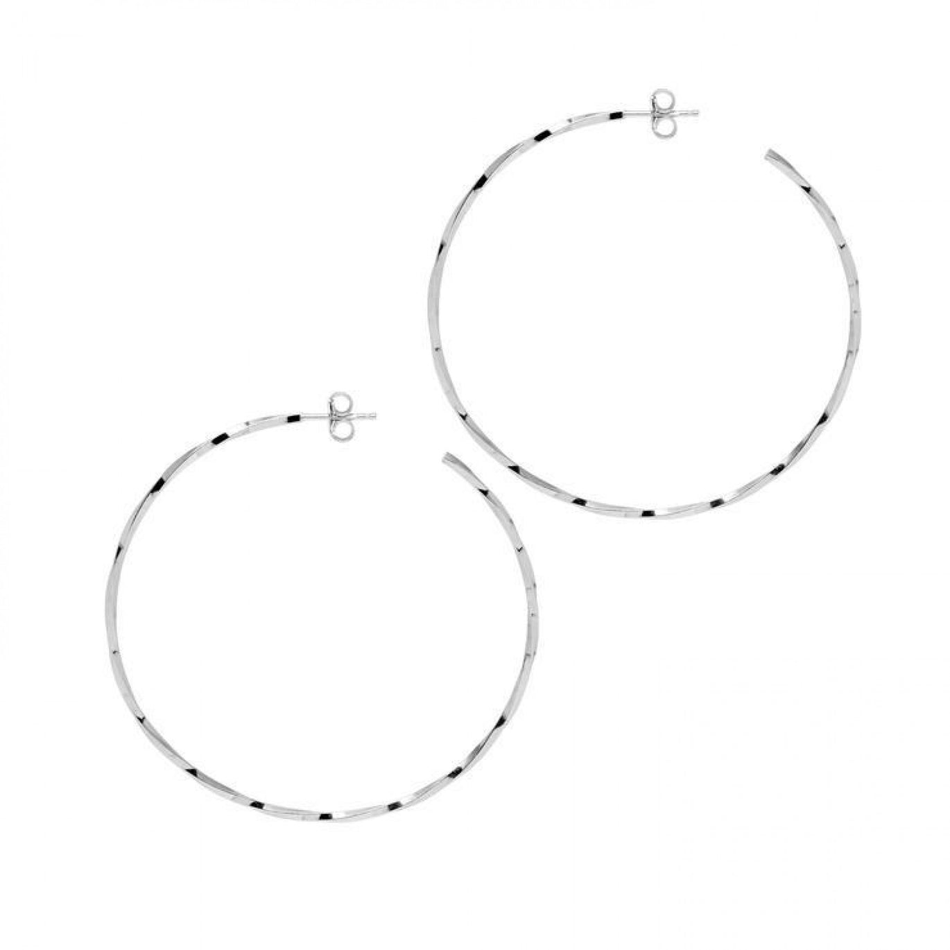 The Hoop Station La Lago Di Como SIlver Hoops 46mm