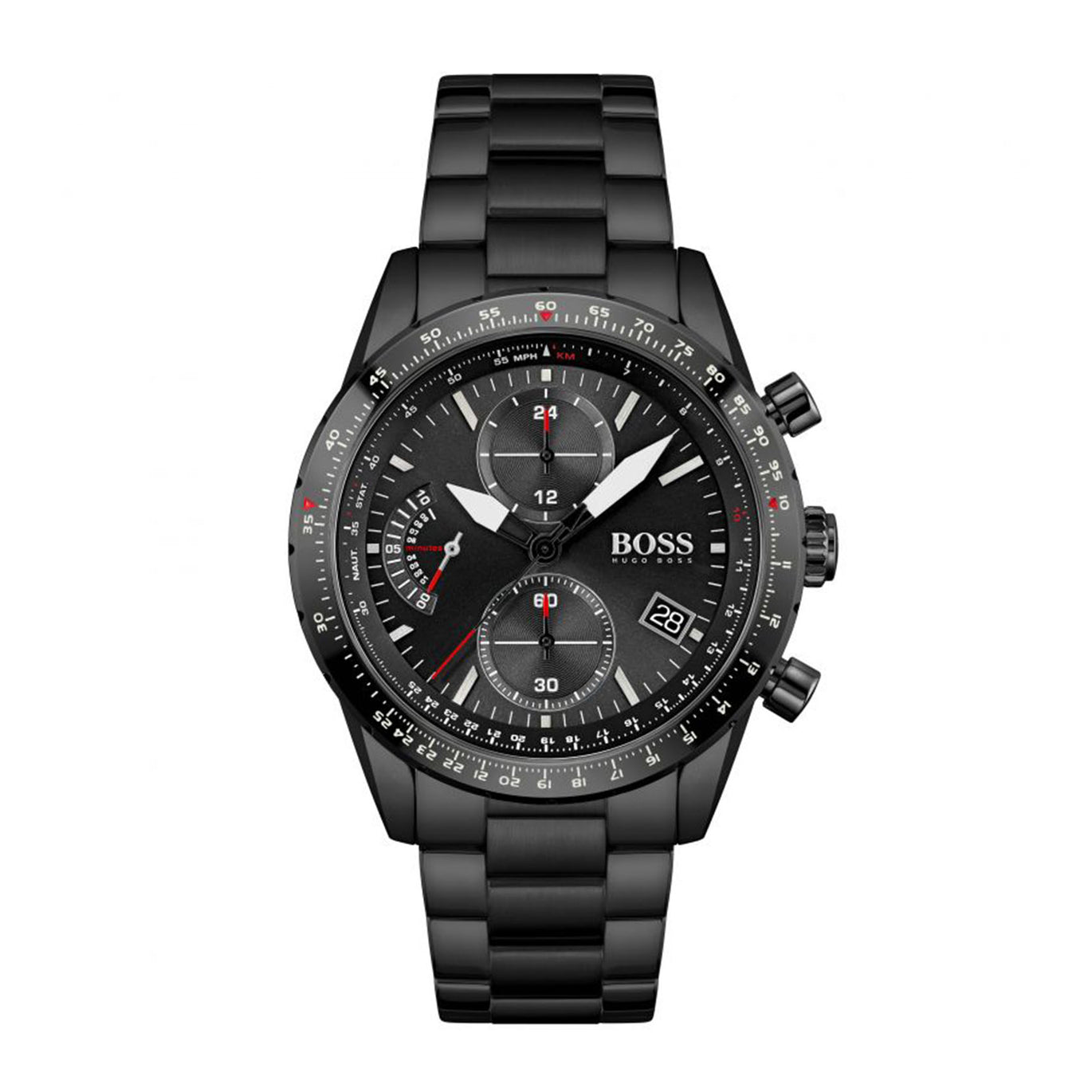 Boss Men's Black Pilot Edition Chronograph Mens Watch