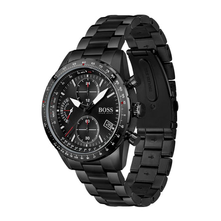 Boss Men's Black Pilot Edition Chronograph Mens Watch