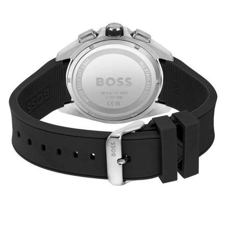 Boss Men Volane Black Silicone Strap Chronograph Watch