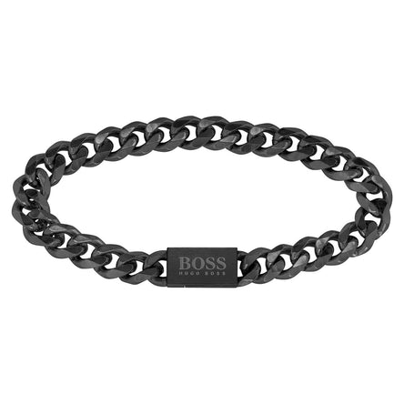 Boss Men's Black Curb Bracelet