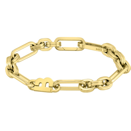 Boss Hailey Yellow Gold Link Chain Bracelet