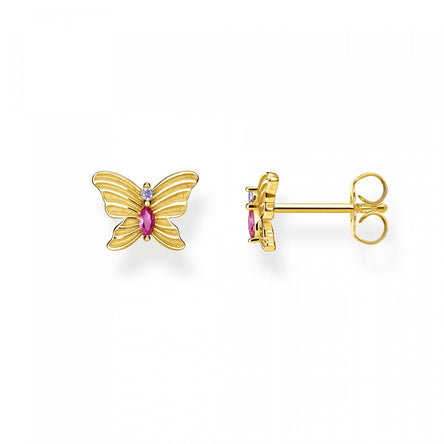 Thomas Sabo Butterfly Stud Earrings, Gold