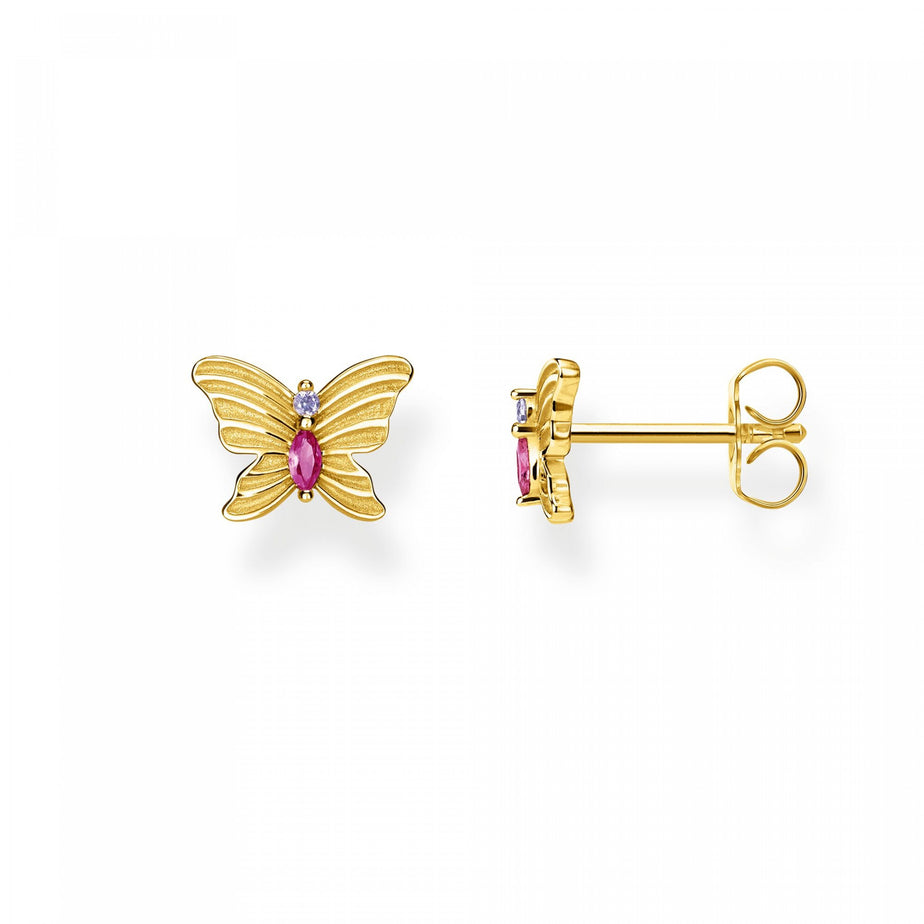 Thomas Sabo Butterfly Stud Earrings, Gold