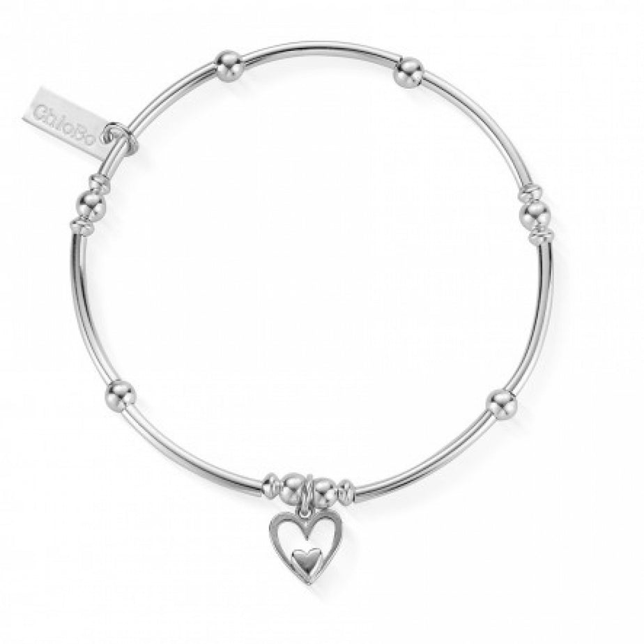 ChloBo Mini Noodle Ball Heart In Heart Bracelet