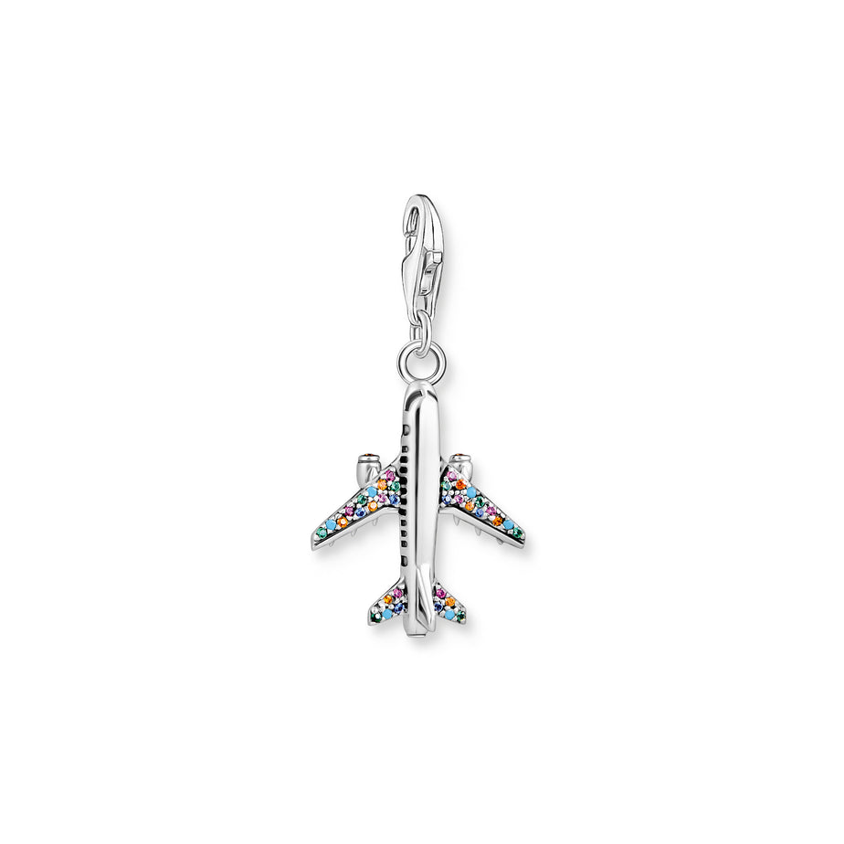 Thomas Sabo Colourful Aeroplane Charm Silver