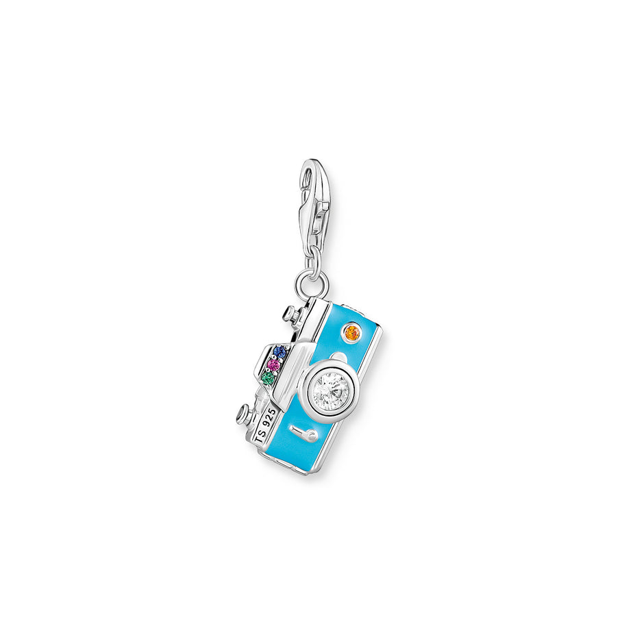 Thomas Sabo Turquoise Retro Camera Charm Silver