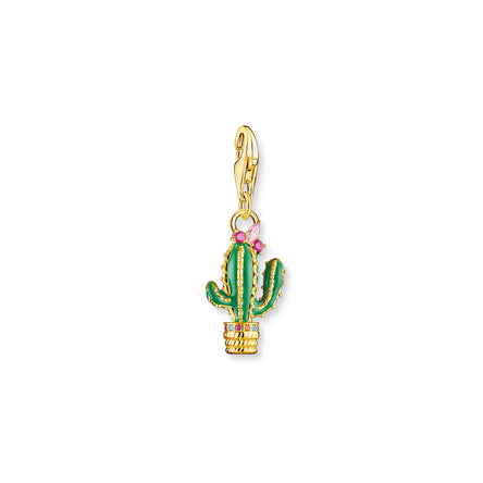 Thomas Sabo Green Cactus Charm Gold Plated