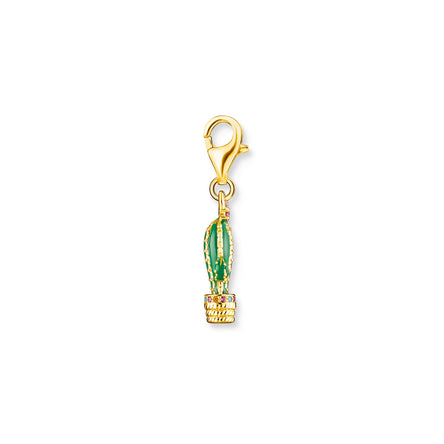 Thomas Sabo Green Cactus Charm Gold Plated