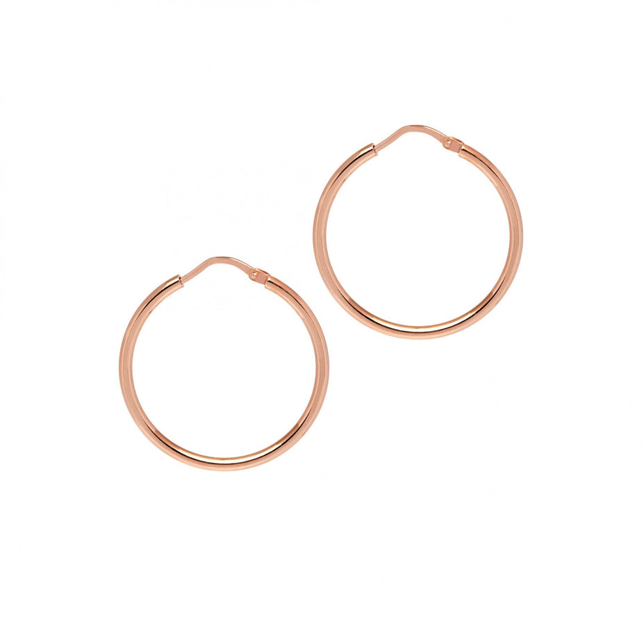 The Hoop Station La Chica Latina Rose Gold Hoops 27mm