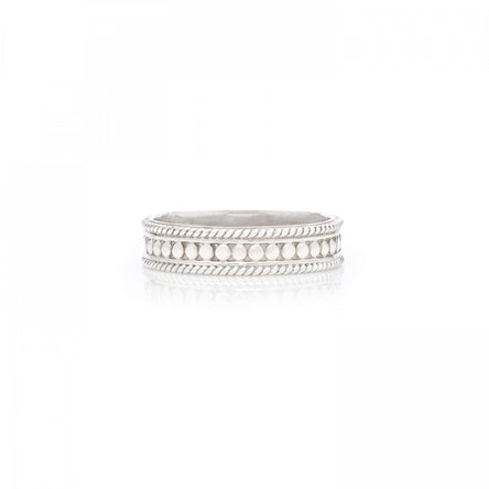 Anna Beck Classic Dotted Stacking Ring - Silver