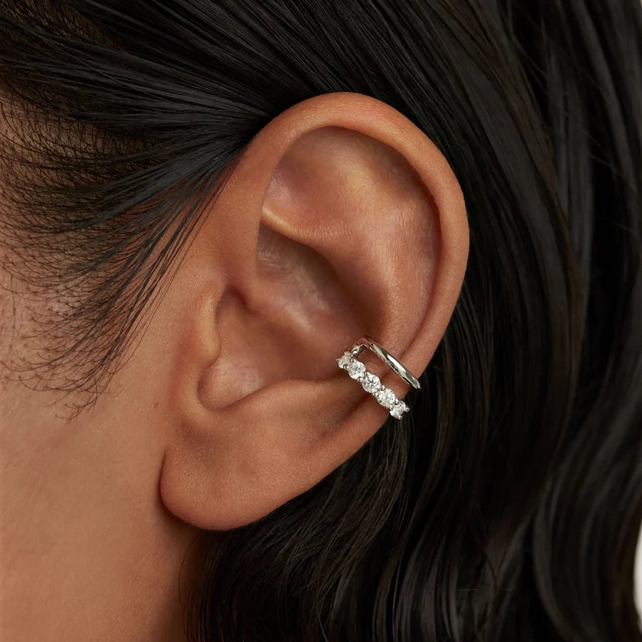 PDPAOLA Alexia Silver Ear Cuff