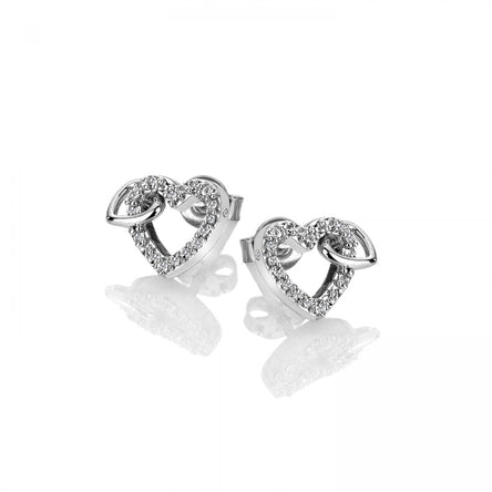 Hot Diamonds Togetherness Silver Open Heart Stud Earrings