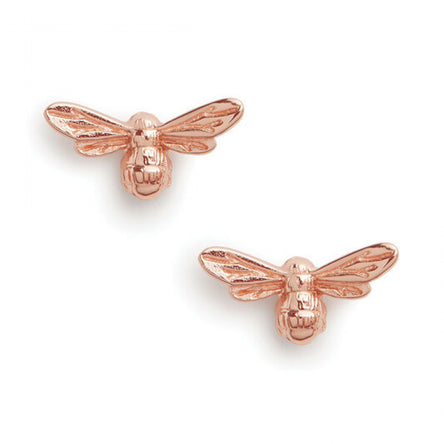 Olivia Burton Lucky Bee Stud Earrings Rose Gold