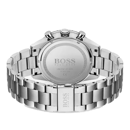 Boss Mens Pilot Blue Chronograph Bracelet link Strap Watch