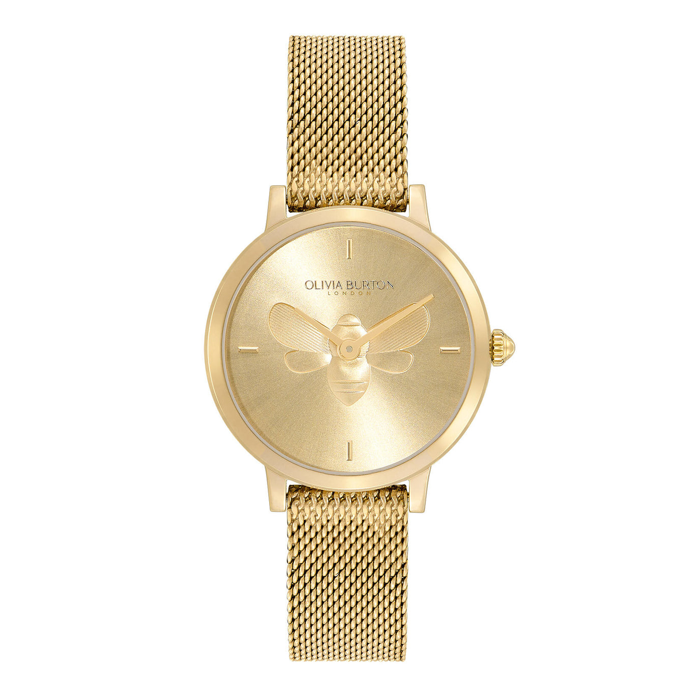 Olivia Burton Bee Ultra Slim Gold Mesh Watch