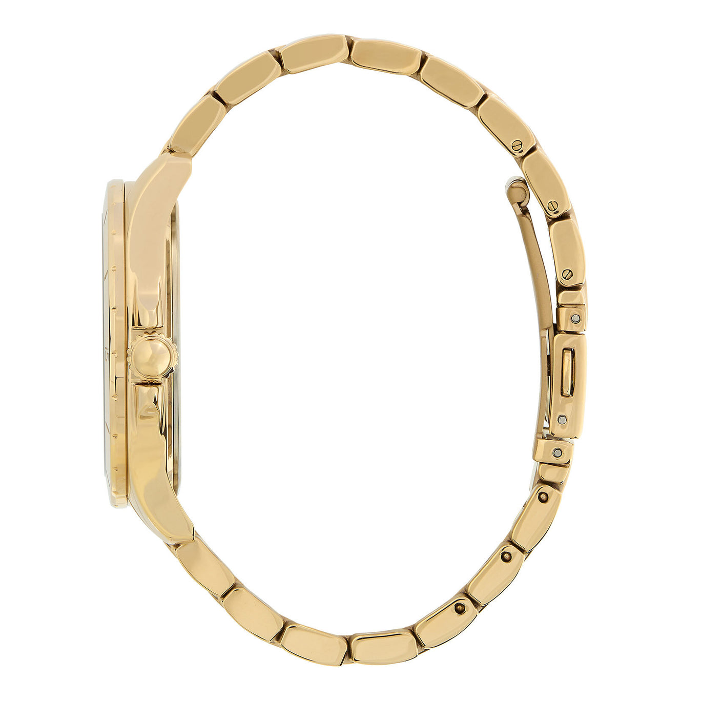 Olivia Burton Guilloche Champagne & Gold Bracelet watch