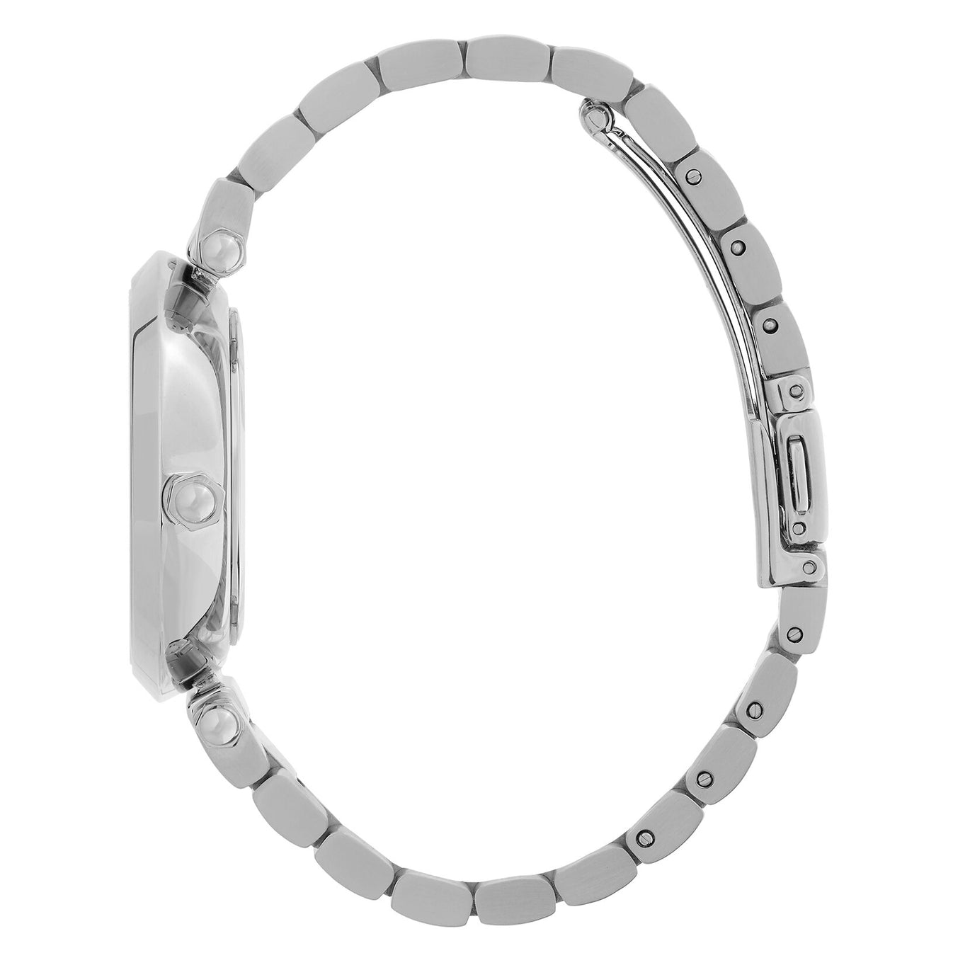 Olivia Burton Floral T-Bar White & Silver Bracelet watch