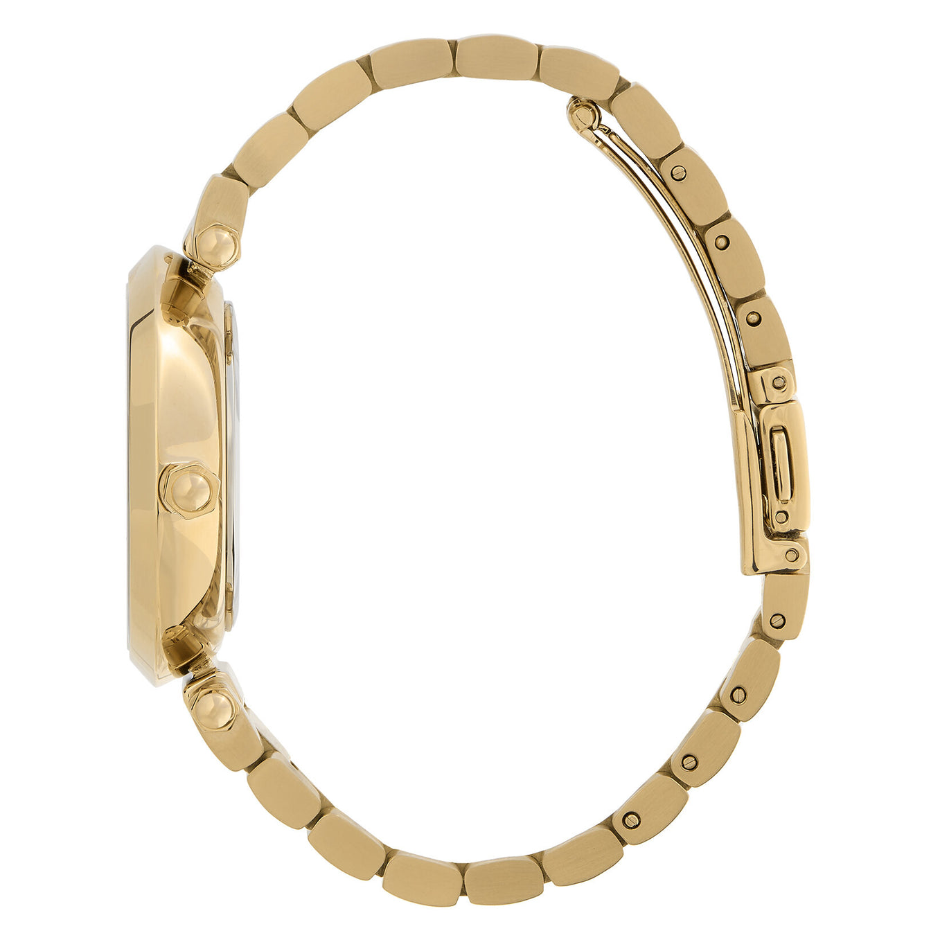 Olivia Burton Floral T-Bar Green & Gold Bracelet watch