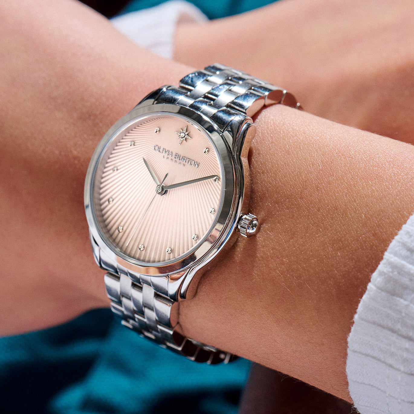 Olivia Burton Starlight Blush & Silver Bracelet Watch