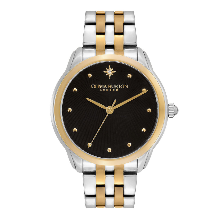 Olivia Burton Starlight Black & Two Tone Bracelet Watch
