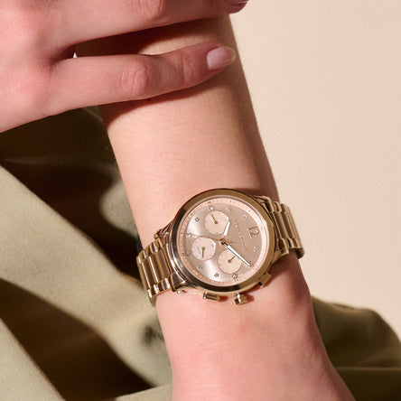 Olivia Burton Multi-Functional Blush & Carnation Gold Bracelet Watch
