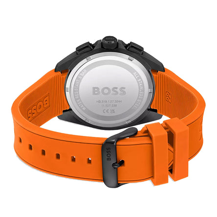 Boss Men Volane Orange Silicone strap Chronograph Watch