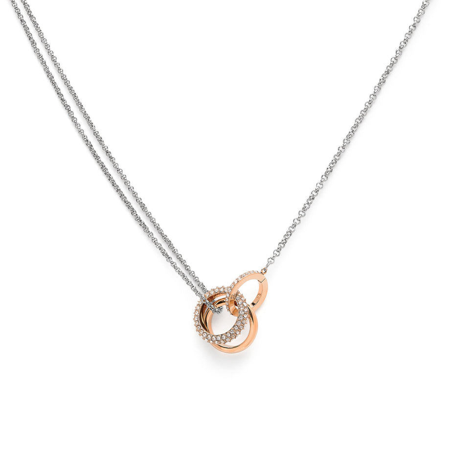 Olivia Burton Entwine Silver & Rose Gold Necklace