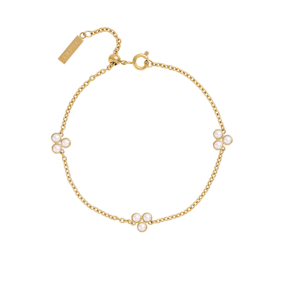 Olivia Burton Pearl Cluster Gold Bracelet