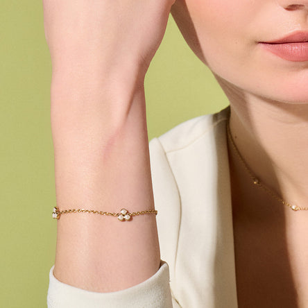Olivia Burton Pearl Cluster Gold Bracelet