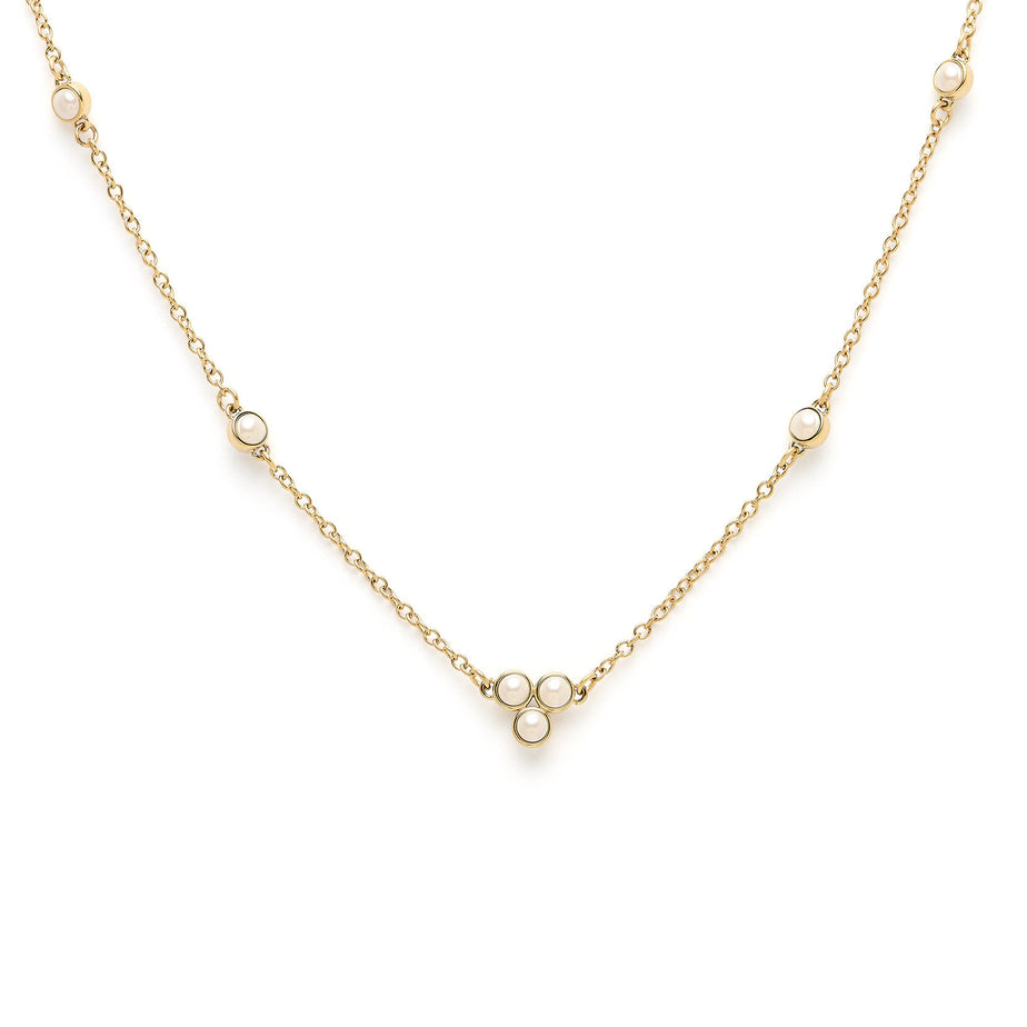 Olivia Burton Pearl Cluster Gold Necklace