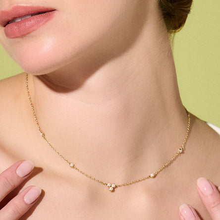 Olivia Burton Pearl Cluster Gold Necklace