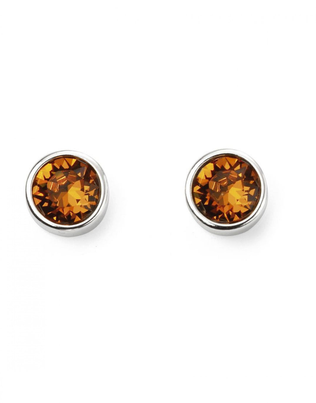 Gecko November Birthstone Topaz Crystal Stud Earrings
