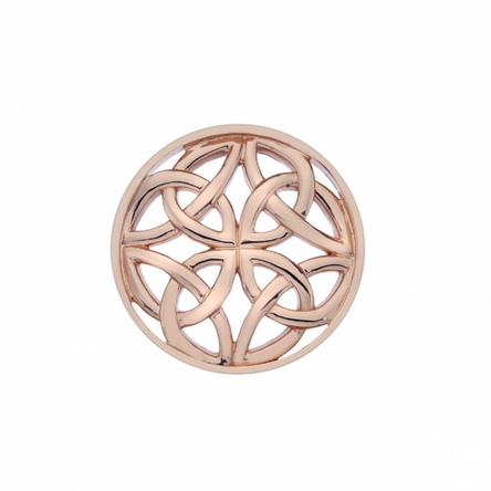 Emozioni Rose Gold Woven Celtic Coin - Large (33MM)