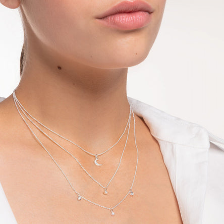 Thomas Sabo Cresent Moon Pavé Necklace