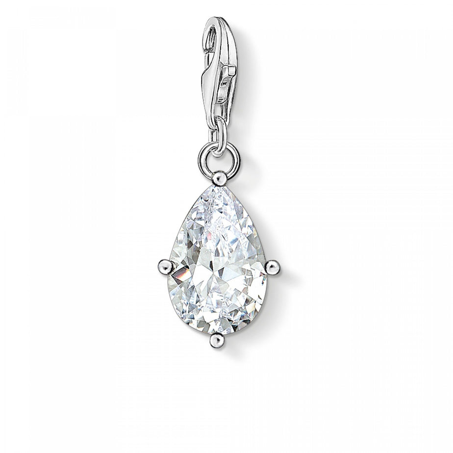 Thomas Sabo White Stone Droplet Charm