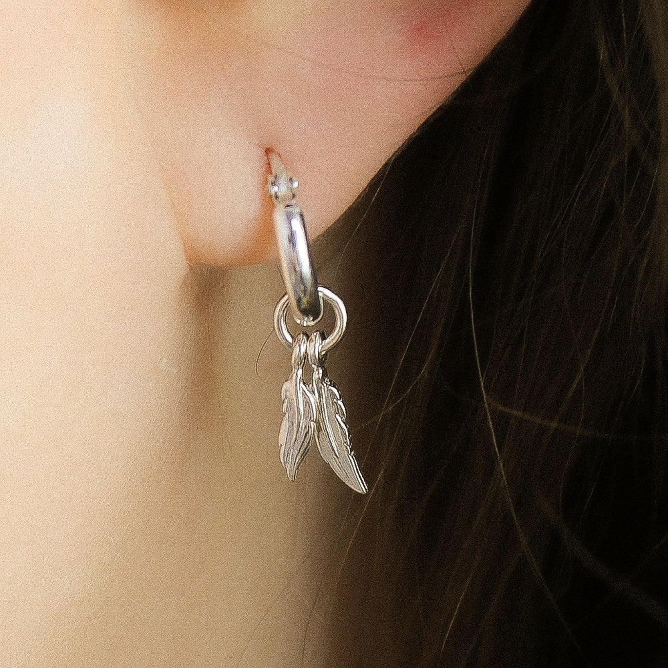 ChloBo Double Feather Hoops