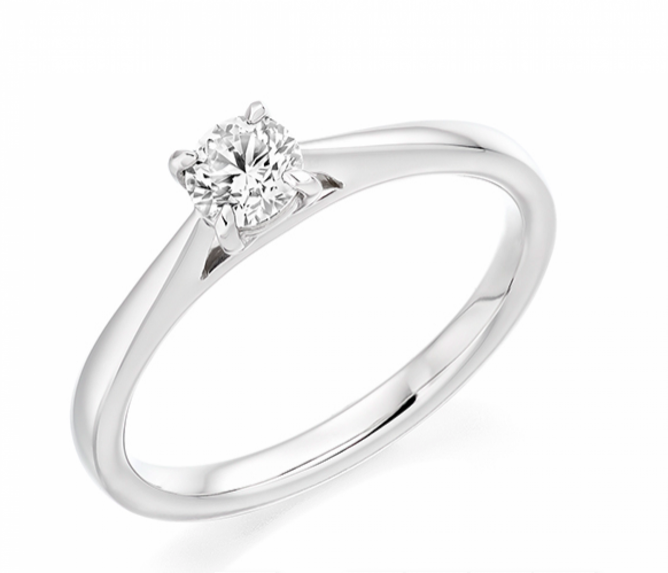 Platinum Natural Diamond Solitaire Engagement Ring