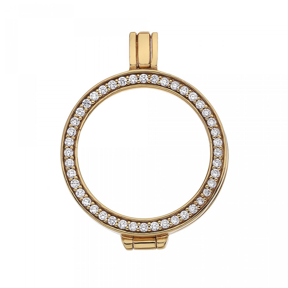 Hot Diamonds Emozioni Yellow Gold Reversible Coin Keeper - 25mm