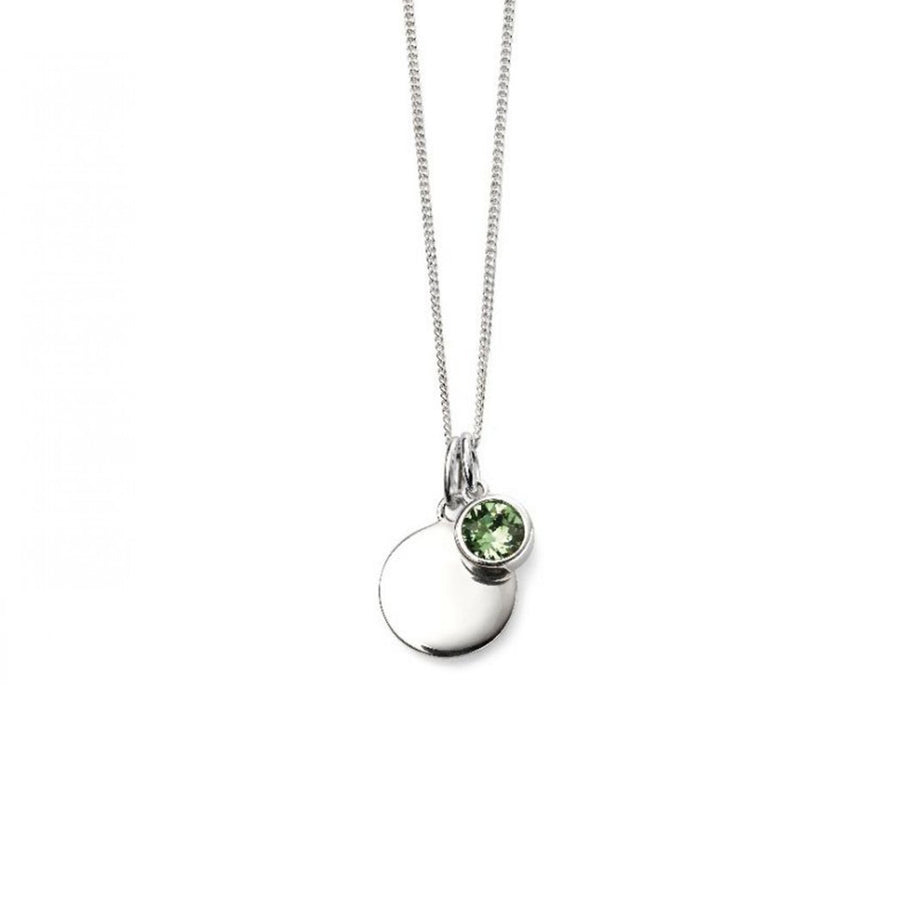 August Birthstone Peridot Crystal Pendant