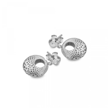 Hot Diamonds Silver Quest Filigree Circle Drop Earrings