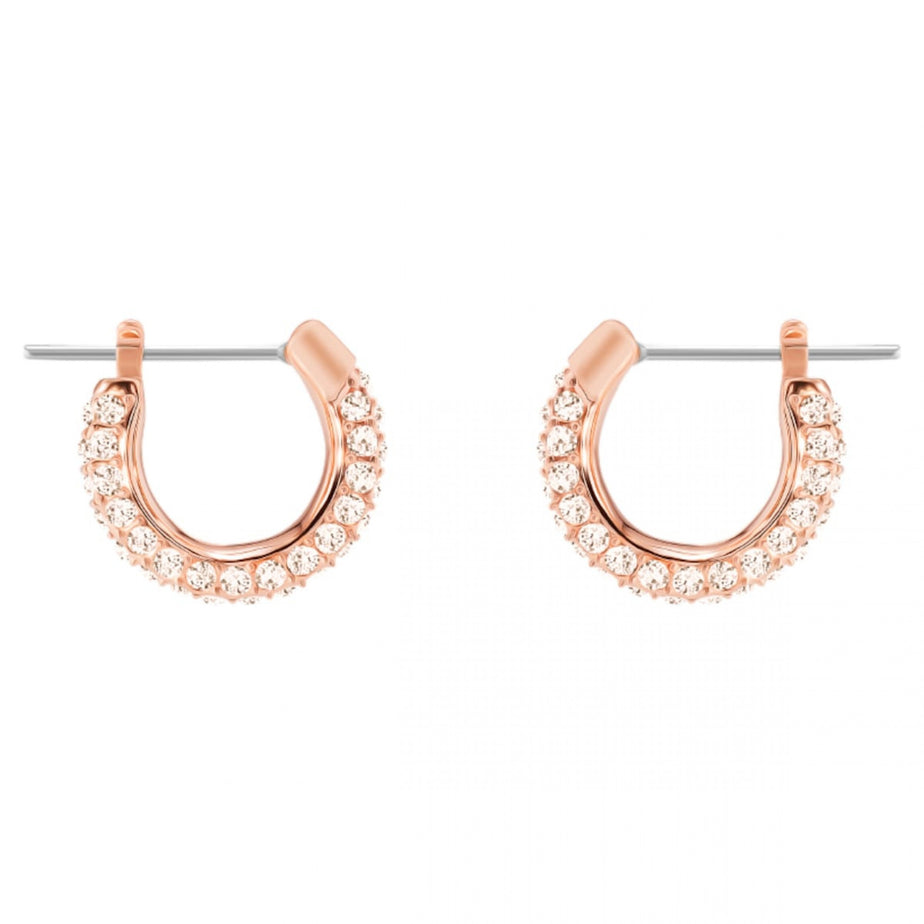 Swarovski Rose Gold Crystal Small Hoop Earrings