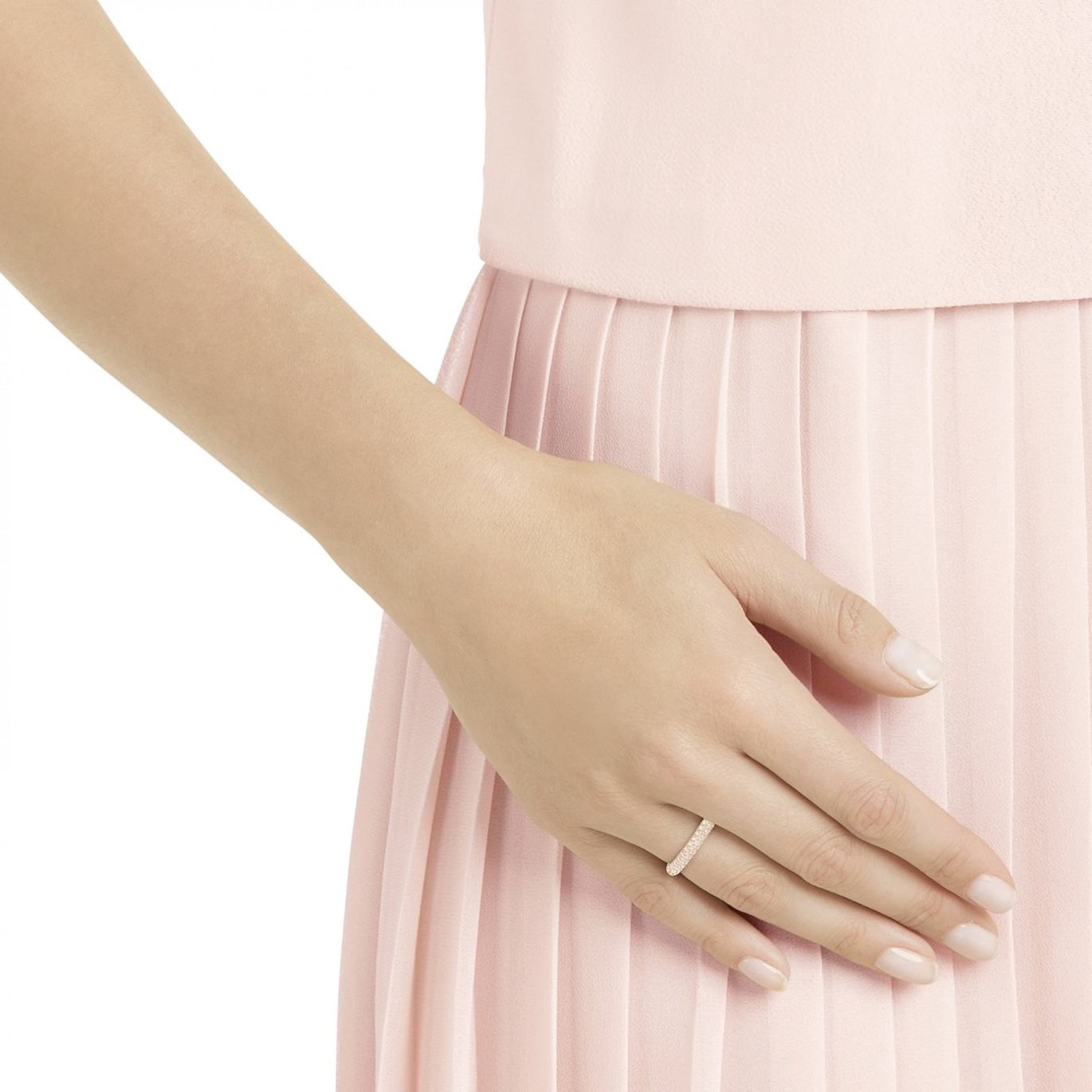 Swarovski Stone Ring, Pink, Rose-Gold Plated Ring
